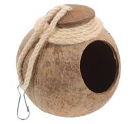 Balacoo Reusable Wear Resistant Coconuts Shell Bird Nest Bed for Parrot and Bird, Suitable and Porch, Natural Coconut Shell Material for Breeding Birdcage and Parakeet Nest