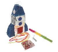 Balacoo Rocket Pinata Space Theme Birthday Party Decoration and Game Interactive for Boys and Creative Outer Space Activity for Memorable Celebrations