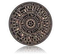 Balacoo Rustic Elegant Wooden Pendulum Board for Divination and Seeking Responses, Circular Shape Crystal Energy Board, Tarot Accessories for Intuition Decor and Home Use