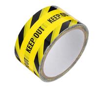 Balacoo Safety Tape Black Yellow Self Adhesive Warning Stripes Tape for Walls Floors Pipes Industrial Strength with Traction for Construction Sites and Road Works