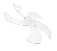 Balacoo Silent Replacement Fan Blades Transparent White Plastic for Table and Standing Pedestal Fans Easy to Install Cooling Accessories for Quiet Operation