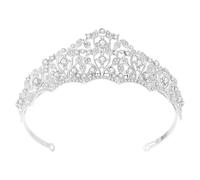 Balacoo Silver Wedding Headpiece with Alloy and Rhinestone, Elegant Bride Tiara Hair Accessory for Wedding and Valentine's Day, Beautiful and Delicate Design with Included