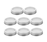 Balacoo Sprouting Jar Strainer Lids Stainless Steel 8Pcs with Mesh Screen for 70Mm Wide Mouth Mason Jars for Seed Germination and Sprout Growing at Home