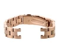 Balacoo Stainless Steel Watch Strap for Smartwatch with Three-Link Design Rose Gold Suitable for Business and Sports