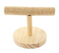 Balacoo Stand Natural for Sturdy Birds Wooden Parrot Bird Perch Construction and Perches Khaki Finish for Parrots Suitable as Desktop Decoration Play