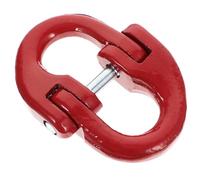 Balacoo Steel Coupler Connector for Towing Winch High Strength Chain Link Connector with Stable Characteristics 1.12t Load Red Safety Chain Attachment for Industrial Lifting