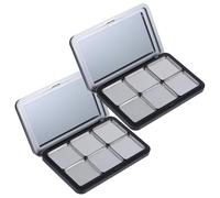 Balacoo Sturdy Magnetic Empty Eyeshadow Palette 2 Sets 6-Pan Blusher Highlighter Storage Box Lightweight Makeup Organizer for Travel and-The-Go