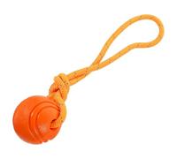 Balacoo Sturdy Rubber Puppy Dog Chew for Interactive Chewing and Independent Play, Orange Wear-resistant Pet Teething Ball to Promote Exercise and Healthy Teeth