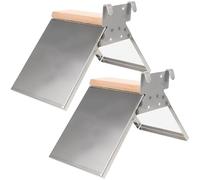 Balacoo Thickened Plastic Base Pigeon Perch, 2Pcs Stainless Steel Nail-On Bird Stand for Racing Pigeons and Budgies, for Bird Cages and Aviaries