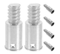 Balacoo Threaded Mop Handle Coupler 6Pcs Metal Replacement Tips for Broom Handles Compatible with Extension Poles and Adjustable Cleaning Rods for Home Use