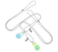 Balacoo Turtle Necklace Plastic Resin Material 1 Pair Glow the Dark Magnetic Heart Pendant, Romantic Sea Turtle Pendant Necklace Valentine's Day for Couples