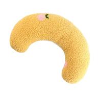 Balacoo U-shaped Cushion for Dogs and Cats Neck Support, Cozy and Supportive Flannelette and Pearl Cotton Cushion, Stylish Yellow Sleeping Bed Pillow for Lovely Pets