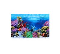 Balacoo Under The Sea Coral Reef Decor - 30X42 CM Three-Dimensional Scenery Sticker, Double Side Glass Decal Background Decoration, Plants Aquarium Background For Fish Tank Aquarium (Style H)