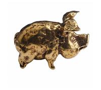 Balacoo Unique Small Brass Keychain Pig Ornament for The Home with Fine Polish Process and Selected Quality, Creative Stylish Golden Mini Pig Ornaments for The Home Décor