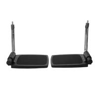 Balacoo Universal Replacement Wheelchair Footrests for Elevating Wheelchair Footrest 1 Pair with Support Pole, Aluminium Alloy Foot Pedals Sturdy and Portable for People of Ages