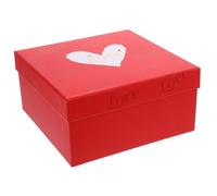 Balacoo Valentines Day Heart Pattern Gift Box Red Packaging Box for Jewelry Display Eternal Flowers Storage Wedding Bridesmaid Party Favor