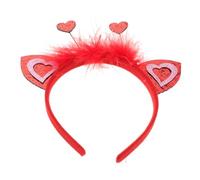 Balacoo Valentines Heart Headband Lightweight Glitter Hair Hoop Romantic Red Hairband for Women Comfortable Wedding Party Decoration Cosplay Accessories