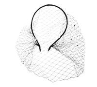 Balacoo Veil Headband with Rhinestone and Mesh Fascinator Detachable Bridal Hairpiece for Wedding Tea Party Elegant Stylish Hair Accessory