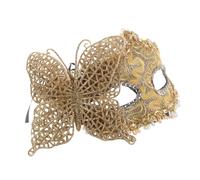 Balacoo Venetian Masquerade Half Face Mask for Women Elegant Side Lightweight Cosplay Prop with Elastic Band Suitable for Halloween Carnival Party