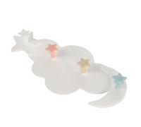 Balacoo Wall Hook Rack Cloud Shape White Pp Material Space Saving Wall-Mounted Design Practical Utility Hooks for Living Room and Bathroom