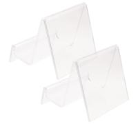 Balacoo Wallet Display Stand Storage Single Layer 2pcs Acrylic Purse Holder Rack Lightweight with Elegant Modern Style for Supermarket and Countertop Use