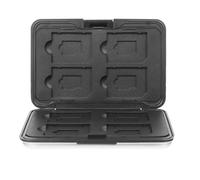 Balacoo Waterproof Memory Card Case Holder with 8 Slots, Silver Abs and Tpu Material, Aluminium Frame, Good Protection for Travel and Daily Storage