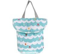Balacoo Waterproof Polyester Diaper Bag with Handle and Snap Button, Roomy Cartoon Design Baby Nappy Pouch, Easy to Carry and Can be Hung on Towel Rod or Baby Carriage for Outdoor Use