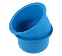 Balacoo Wax Pot Liners Silicone Soft Silicone 2pcs Blue 4.72 X 2.55 inches for DIY Masks Reusable with Stable Non-Scrape Feature