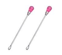 Balacoo Wax Seal Stirring Spoon Set 2Pcs Red Alloy Plastic for Melting Wax and Craft Seal Making
