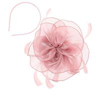 Balacoo White Hatinator Mesh Fascinator Headwear for Women, Retro European Style with Plume Decoration, Soft Comfortable Fit for Tea Party, Fashion Shows and Horse Racing Events
