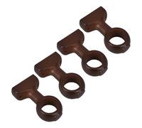 Balacoo Wooden Curtain Rod Holders Brackets and Easy Installation 4pcs with Single Hole Design Sturdy Load Bearing Elegant Classic Style for 35mm Poles for Daily Home Settings