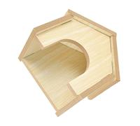 Balacoo Wooden Hamster House Hideout Bed for Small Pets Comfortable No Smell Khaki Indoor Hamster Nest Suitable and Chinchillas