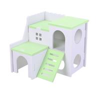 Balacoo Wooden Hamster House Hideout for Small Pets with DIY Colourful Design, Play and Hideout Features, Suitable for Hedgehogs and Small Animals