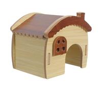 Balacoo Wooden Hamster Maze Hideout House with Detachable Design and Multi-layered Exploration Platforms for Gerbils and Rats Rustic Small Animal Habitat Decor and Engaging Climbing