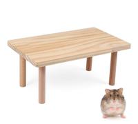 Balacoo Wooden Hamster Platform Toy Rustic Wood Stand Platform Natural Wooden Shelf Standing Platform Chew Toys for Hamster Rat Guinea Pig