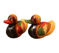 Balacoo Wooden Mandarin Ducks Figurine Unique Shape Romantic Elements and 1 Pair of with Practicality and Durability for Weddings and Anniversaries Home Decoration