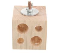 Balacoo Wooden Multi-hole Intelligence for Design Development for Brain Chew Beige Bird Bite with and Chewing Parrot Bird Cage