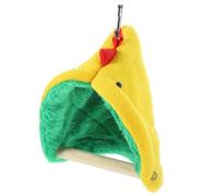 Balacoo Wooden Parrot Bird Swing with Tent and Perch Stand for Birds and Parakeets Bite-resistant Design to Train Balance Ability Random Color