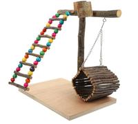 Balacoo Wooden Parrot Stand for Desktop Decoration, Sturdy Bird Perch for Pet Birds and Parrots, Interactive Training Rack Suitable for Home and Office