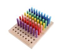 Balacoo Wooden Pegboard for Occupational Therapy and Hand Eye Coordination Training, Skill Training and Grip Strength Rehabilitation Equipment Made of Wood and Elderly Users in Bedside