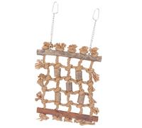 Balacoo Wooden Plaything and Parrot Toy Parrots Birds Beige Climbing Bird for Bite-resistant Exercise Foraging Fun Pet for Budgie