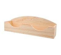 Balacoo Wooden Rabbit Feeder with Removable Grass Rack for Rabbits and Guinea Pigs, Small Animal Hay Holder Designed for Cage Use, Sturdy Khaki Wood Feeding Manger to Keep Grass in Place