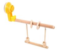 Balacoo Wooden Suction Cup Bird Perch Stand for Parrots and Birds with Resistance to Deformation and Multi-functional Design, Window Training Perch for Indoor Use