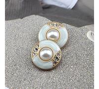 BALAFO Tack Buttons,Shirt Buttons,Metal Buttons,10pcs Super Beautiful Pearl Buttons for Coat Purple s s Decorative Buttons for Clothing Fashion DIY Sewing Buttons Green,23mm 10pcs