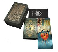 BALAFO Tarot Cards,Beginners Set,Tarot Cards Deck,Tarot Cards with Guide Book for Beginners, Holographic Waterproof Gold Foil Tarot Card Fortune Telling Divination Tool