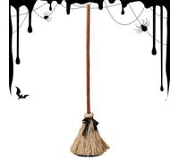 Balai de Sorcière Halloween - Balai Hanté Dansant Animé Avec Effets Sonores et Lumineux | Accessory Décoratif Mobile Pour Jardin, Maison Hantée, Intérieur, Extérieur, Fête Halloween