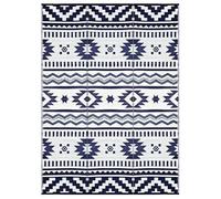 BalajeesUSA Outdoor Rugs 9x12 ft Large Plastic Patio Grey Dark Blue Affordable Multipurpose Woven Plastic Straw All-Weather Waterproof Reversible Camper mat Backyard Picnic Sports Camps Tent 7575