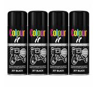 Balaju Height 2 or 4 Packs of BH Jet Black Spray Paint, Gloss Finish, Quick Drying, Multi-Surface Aerosol for Metal, Wood & Plastic, 250ml (250ml, 4, count, 4)