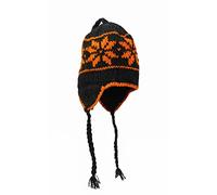 Balaju Height Wool Winter Beanie Hat with Ear Flaps, Hand Knitted, Fleece Lined, Multi Colour, 100% Wool, Great Gift (UK, Alpha, One Size, HAT 05)