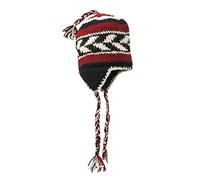Balaju Height Wool Winter Beanie Hat with Ear Flaps, Hand Knitted, Fleece Lined, Multi Colour, 100% Wool, Great Gift (UK, Alpha, One Size, HAT 08)